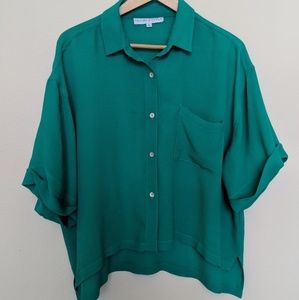 Creatures of Comfort - Silk button down blouse